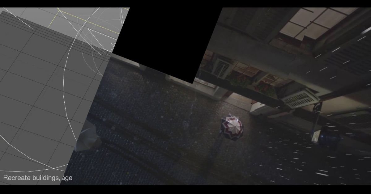 Digitaler Regen & Retuschen