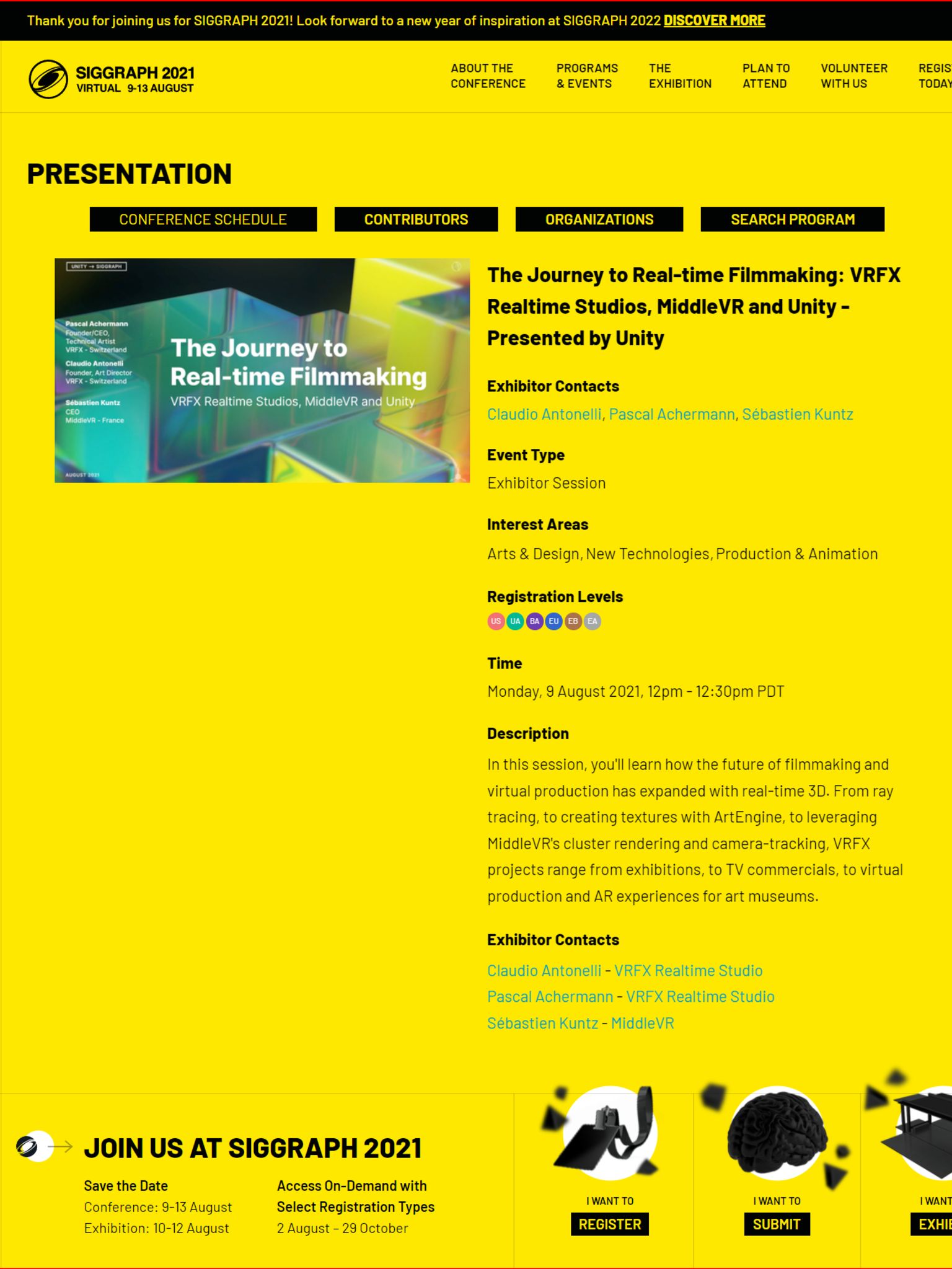 SIGGRAPH 2021 - Program